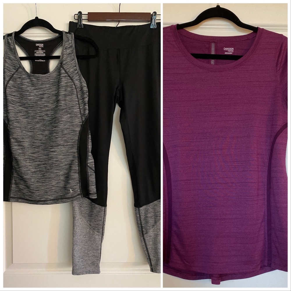 Danskin Now Activewear Set | Pants, Tank, Shirt | Size Medium